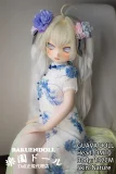 Guava doll DM10ヘッド 132cm AAカップ 銀髪癒やし系アニメ風美少女リアルドール ビニールヘッド+TPEボディ