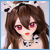 XYGO(许愿谷) 哞莉亚ヘッド 140cm Fカップ 牛柄着のかわいいラブドール 宣材写真の服が付属 ビニールヘッド+TPE製ボディ アニメ風ダッチワイフ