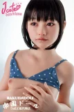 J-cute 遥（はるか）ヘッド 144cm Aカップ シームレス 青い水玉ビキニ フルシリコン製リアルドール 口開閉機能付き 