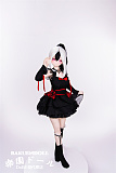 黒のドレスを着てる二次元風アダルト 人形
