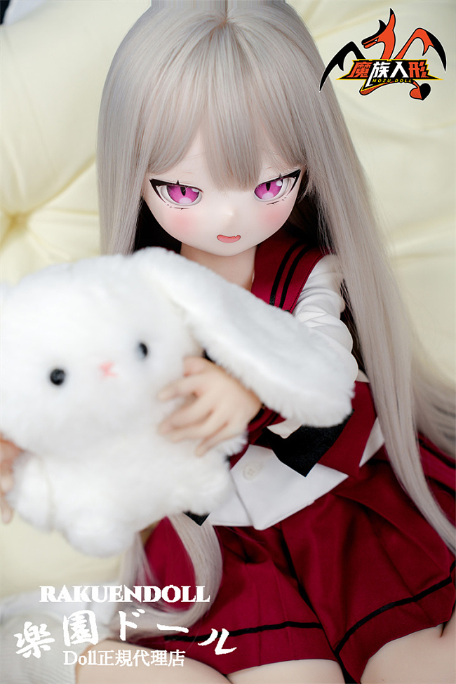Mozudoll 【A級】 奈奈（79-Nona）ヘッド 1/2ドール 無邪気小悪魔系長い髪笑顔ミニアニメドール デフォルトオプションは大胸体 ソフトビニール製頭部 TPE製ボディ 宣材写真と同じピンクパジャマも付属