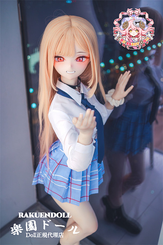 【6月30日までキャンペーン】 羊角社Croissant Doll #B07喜多川海夢ヘッド 155cm（P）バスト大 金髪JK制服美少女 宣材写真通りの手描き(高級メイク) コスプレ系 アニメラブドール