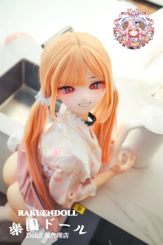 【6月30日までキャンペーン】 羊角社Croissant Doll #B07喜多川海夢ヘッド 155cm（P）バスト大 二次元 宣材写真通りの手描き(高級メイク) 花柄和服を着た美少女アニメドール