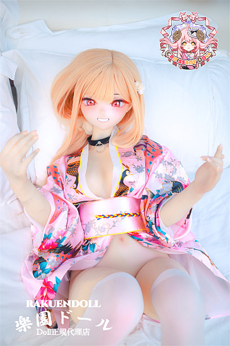【6月30日までキャンペーン】 羊角社Croissant Doll #B07喜多川海夢ヘッド 155cm（P）バスト大 二次元 宣材写真通りの手描き(高級メイク) ショート丈浴衣姿の美少女アニメドール