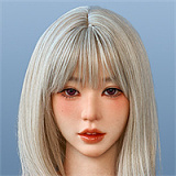 Real lady R12ヘッド 159cm Hカップ 長く波打つ髪美人顔立ち 超リアルな肌の質感 ROS MAX機能付きラブドール 宣材写真のはシルキークリーム肌
