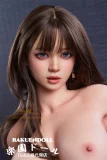 real doll 黒髪ウェーブヘアとブルーアイを持つ161cmドール
