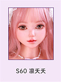 Sino doll 実践向け S65Linshaヘッド メイク①戦闘機148cm Jカップ 巻き髪アニメ顔美少女 爆乳ギャル フルシリコン製ラブドール