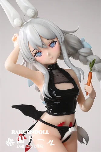 Otaku Doll 懒兔ヘッド 65cm 小悪魔ラブドール ミニフィギュア PVCヘッド+シリコンボディ 収納が便利 使いやすい