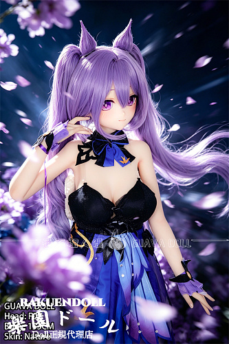 Guava doll F02ヘッド 153cm Eカップ 宣材写真はビニールヘッド+TPEボディ 原神 刻晴（こくせい） コスプレ風紫色の髪美しいゲームのキャラクターアニメラブドール