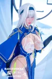 巨乳 セクシー的 モデル顔 きれいな顔立ち 銀髪 ダッチ人形