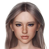 Real lady R8ヘッド Lena 159cm Hカップ そばかすメイク 実在感清楚可憐モデル顔欧米風小麦肌神秘的画家アダルトドール 超リアルな肌の質感 宣材写真のはROS MAX機能付き