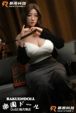Rainstorm Doll くみヘッド 172cm Jカップ シームレスしなやかブラウン髪ぽっちゃりメガネ立ちアジア風美人ダッチワイフ