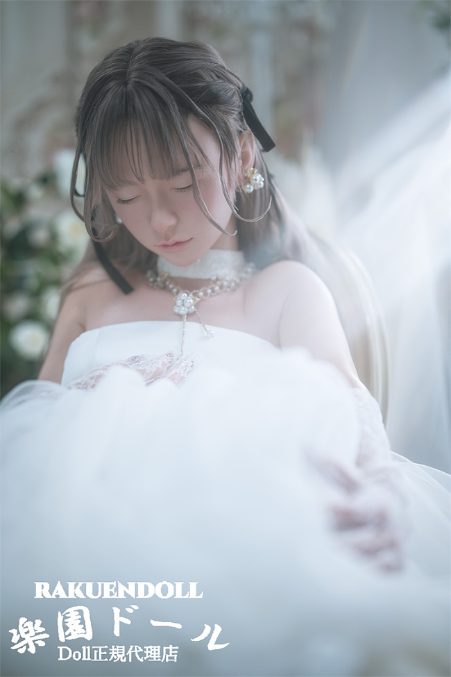 蛍火日記 Maxシリーズ 眠り琉璃(liuli) ヘッド ①メイク 153cm Aカップ 瞑り目癒し系幻想的美しい花嫁憧れる妻リアルドール リアル皮膚付き ROS機能対応可能 宣材写真はMAXシリーズ限定肌色