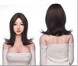 Irontechdoll S13ヘッド 164cm Eカップ Celine ぽっちゃり小麦肌クール系欧米風巻き髪ダッチワイフ 宣材写真はROSMAX付き＆フルシリコン製