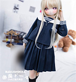 XYGO(许愿谷) 结衣ヘッド 90cm AAカップ ちびサイズのキュート系アニメドール 宣材写真はビニール製ヘッド+TPE製ボディ 宣材写真と同じ衣装が付属