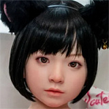 J-cute AGB38未陽ヘッド 124cm バスト平 LL団 宣材写真のはフルシリコン製 黒髪ショートの童顔ラブドール