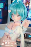 セックスドール ブルーショートヘア 紫アイ ぷちサイズ 美少女ドール