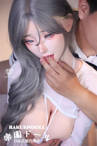 LACE DOLL 玄叶ヘッド ①メイク 163cm Hカップ 銀髪 困り眉 ラブドール 宣材写真のはシリコンボディ