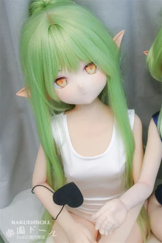 羊角社Croissant Doll 橘ヒカリヘッド 141cm AAカップ コスプレ エルフ耳 アニメラブドール 宣材写真のは手描きメイク ビニール製ヘッド+S-TPE製ボディ