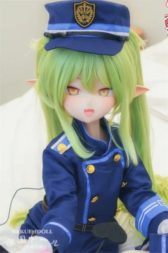 羊角社Croissant Doll 橘ノゾミヘッド 141cm AAカップ 鉄道学園部コスプレ エルフ耳 アニメリアルドール 宣材写真は手描きメイク ビニール製ヘッド+S-TPE製ボディ