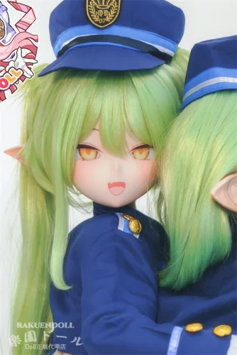 羊角社Croissant Doll 橘ノゾミヘッド 141cm AAカップ 鉄道学園部コスプレ エルフ耳 アニメリアルドール 宣材写真は手描きメイク ビニール製ヘッド+S-TPE製ボディ