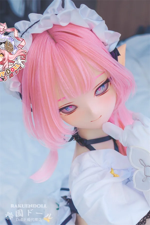 羊角社Croissant Doll 爱莉ヘッド 155cm（P）バスト大  エルフ耳(飾り) メイド服アニメドール 宣材写真は手描きメイク ゲームラブドール ビニール製ヘッド+S-TPE製ボディ