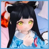 JSL DOLL 大肥鱼ヘッド 120cm AAカップ ぽっちやり 水着 アニメ風 ラブドール 宣材写真はPVCヘッド+TPE製ボディ