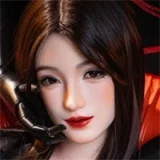 Uneedoll 朧月ヘッド①メイク 158cm Eカップ 深紅のロングヘアの姫君 リアルドール リアル皮膚付きボディ 宣材写真はカスタマイズ眼球 フルシリコン製
