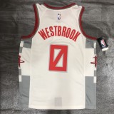 NBA Rockets city version white 0 wishbrook with chip 1:1 Quality