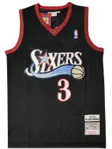 1997-1998 NBA 76ers IVERSON black classic Mesh Jersey 1:1 Quality