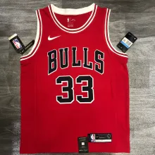 NBA Bulls crew neck red 33 with chip 1:1 Quality