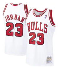 NBA Mitchell & Ness bull 23 white 1:1 Quality