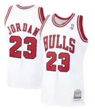NBA Mitchell & Ness bull 23 white 1:1 Quality