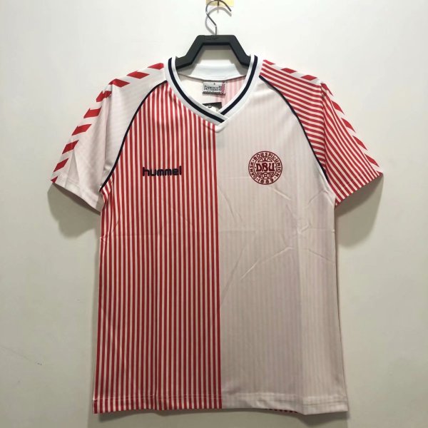 1986 Denmark Away Fans Retro 1:1 Quality Soccer Jersey