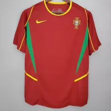 2002 Portugal Home Red 1:1 Retro Soccer Jersey