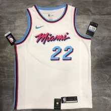 NBA Heat crew crew white 22 Jim Butler with chip 1:1 Quality