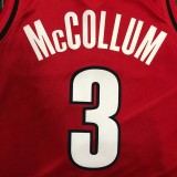 Trail Blazers McCOLLUM #３Jordan Red Top Quality Hot Pressing NBA 1:1 Quality