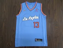 NBA New clipper Latin 13 George light blue 1:1 Quality