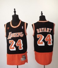 NBA Lakers 24 Retro mosaic black orange 1:1 Quality
