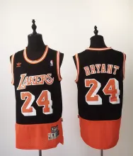 NBA Lakers 24 Retro mosaic black orange 1:1 Quality