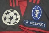2009/2010 AC Milan Home Long Sleeve 1:1 Quality Retro Soccer Jersey