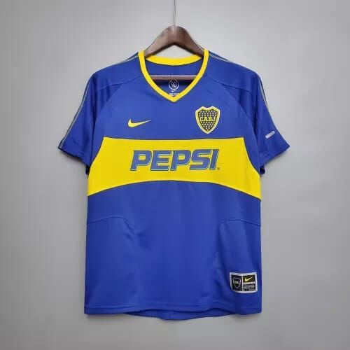 2003-2004 Boca Home Fans 1:1 Quality Retro Soccer Jersey