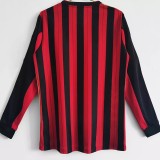2013-2014 AC Milan Home Long Sleeve 1:1 Retro Soccer Jersey