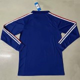 1984-1986 France Home Long Sleeve 1:1 Retro Soccer Jersey