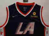 NBA New season clippers (new fabric print) 13 George City Edition dark blue, black, white, retro white 1:1 Quality