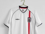 2001-2003 England Home 1:1 Quality Retro Soccer Jersey