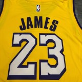 NBA Laker's Retro yellow V-lead Sucheng city version 23 James with chip 1:1 Quality
