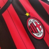 2013-2014 AC Milan Home Long Sleeve 1:1 Retro Soccer Jersey