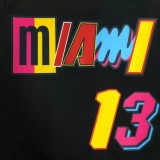 NBA Miami Heat ADEBAYO #13 Black Top Quality Hot Pressing 1:1 Quality