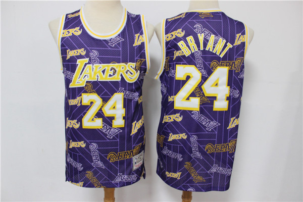 NBA 24 Purple Print Rockman tear tear tear limited edition retro 1:1 Quality